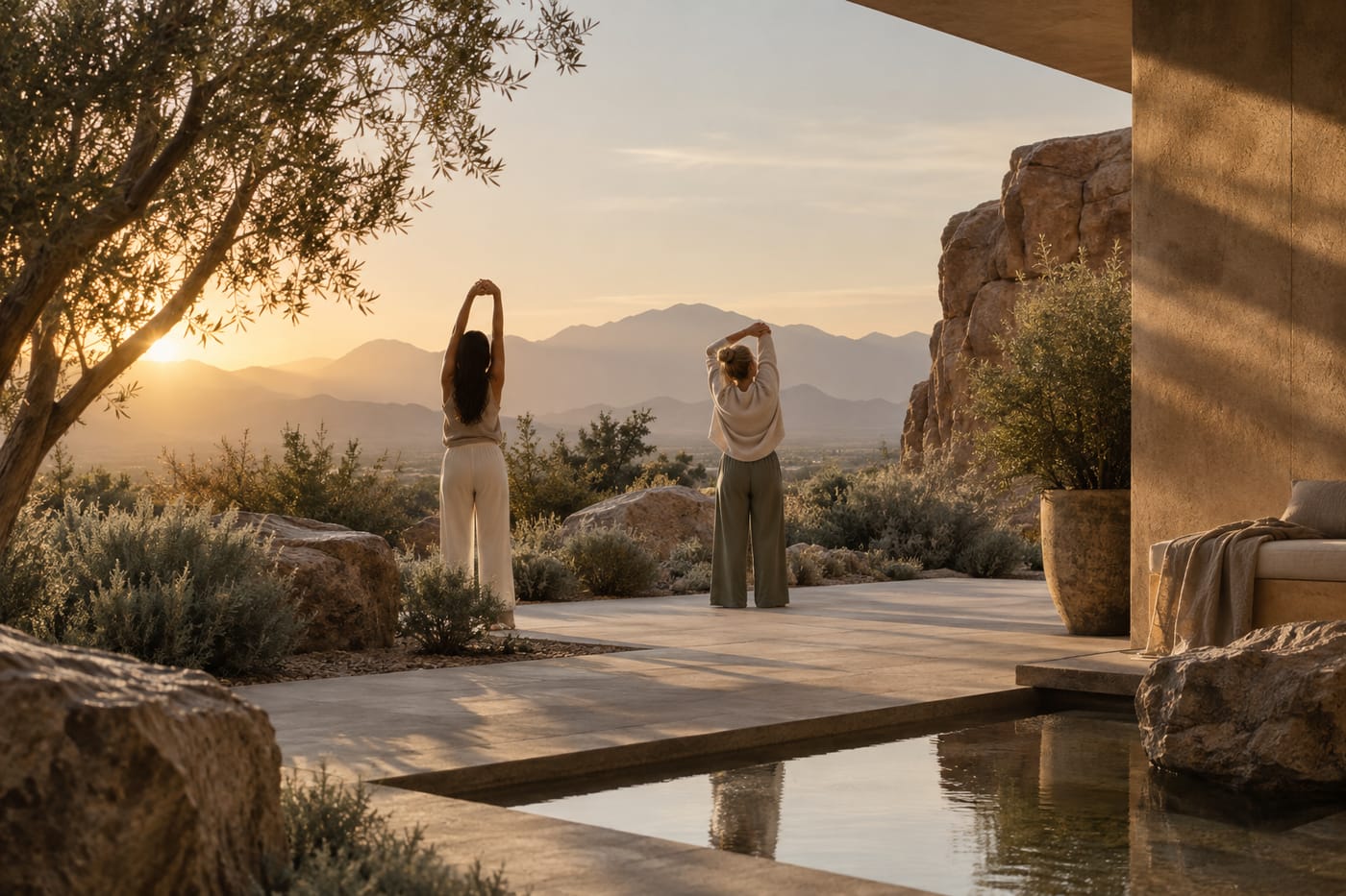Illustrative quiet movement in an imagined desert setting